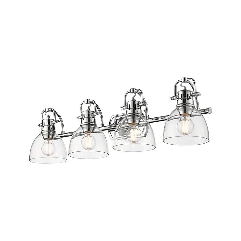 Image 3 Duncan 4-Light Bath Vanity in Chrome with Clear Glass more views