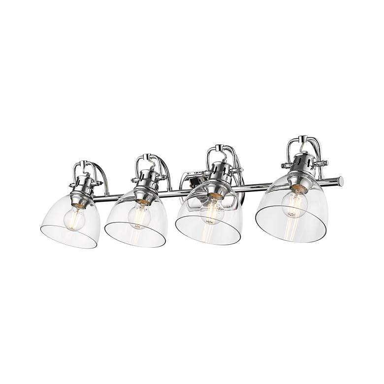Image 5 Duncan 4-Light Bath Vanity in Chrome with Clear Glass more views
