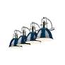 2_Duncan 4-Light Bath Vanity in Chrome with Matte Navy more views