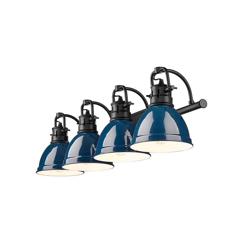 Image 2 Duncan 4-Light Bath Vanity in Matte Black with Matte Navy more views