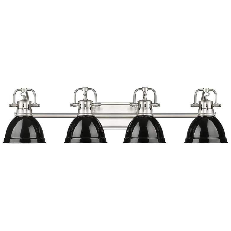 Image 1 Duncan 4-Light Bath Vanity in Pewter with Black