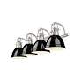 2_Duncan 4-Light Bath Vanity in Pewter with Black more views