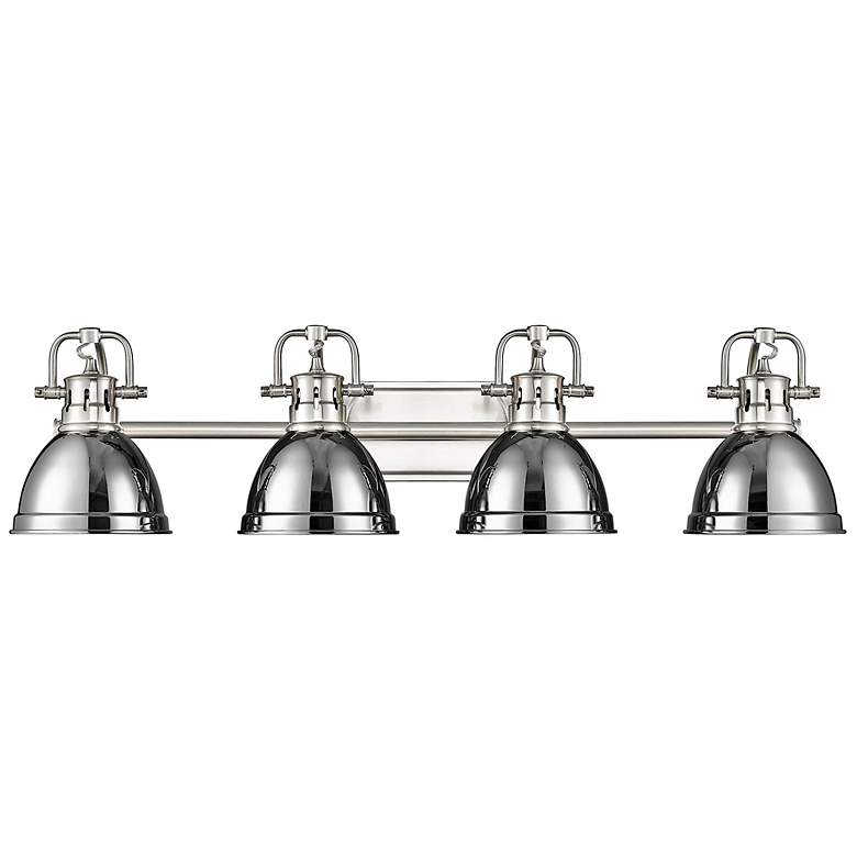 Image 1 Duncan 4-Light Bath Vanity in Pewter with Chrome