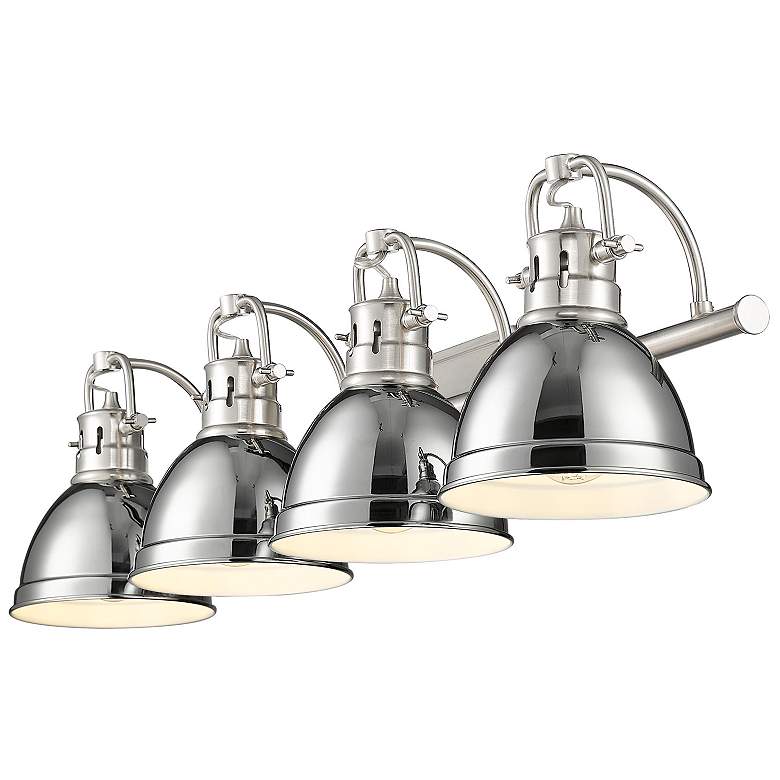 Image 2 Duncan 4-Light Bath Vanity in Pewter with Chrome more views