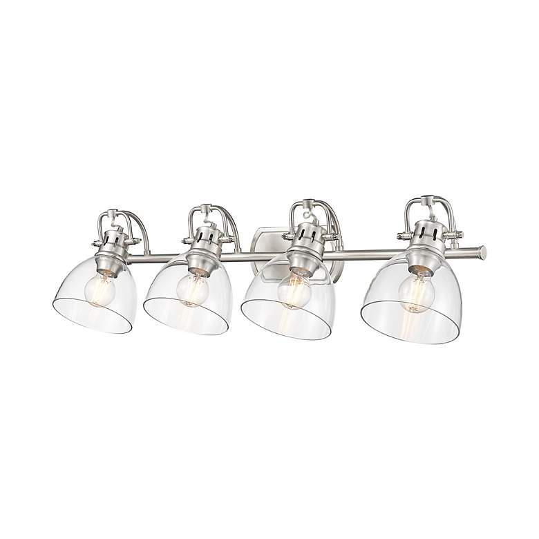 Image 5 Duncan 4-Light Bath Vanity in Pewter with Clear Glass more views