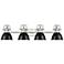 Duncan 4-Light Bath Vanity in Pewter with Matte Black