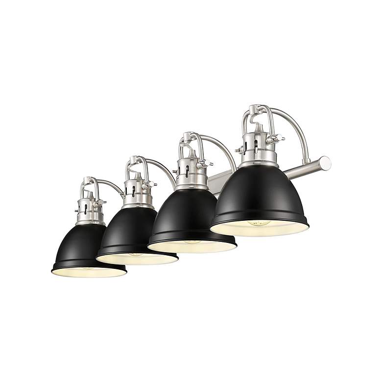 Image 2 Duncan 4-Light Bath Vanity in Pewter with Matte Black more views