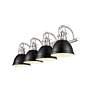 2_Duncan 4-Light Bath Vanity in Pewter with Matte Black more views