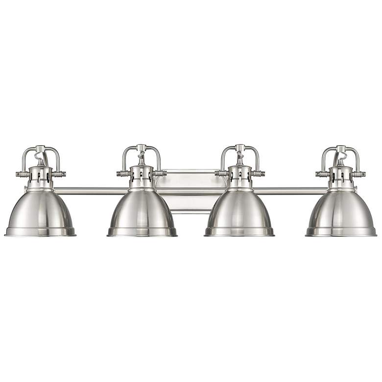 Image 1 Duncan 4-Light Bath Vanity in Pewter with Pewter