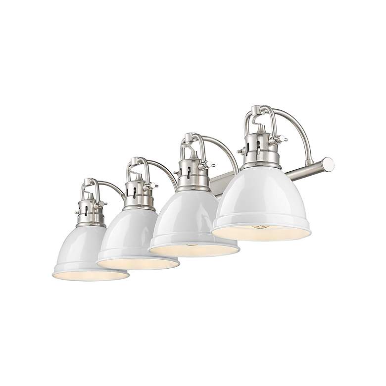 Image 2 Duncan 4-Light Bath Vanity in Pewter with White more views