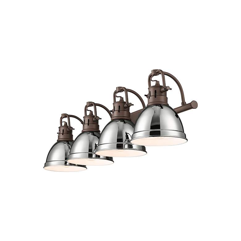 Image 2 Duncan 4-Light Bath Vanity in Rubbed Bronze with Chrome more views