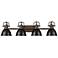 Duncan 4-Light Bath Vanity in Rubbed Bronze with Matte Black