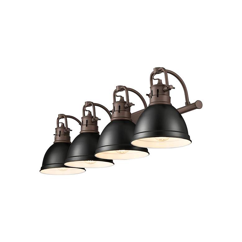 Image 2 Duncan 4-Light Bath Vanity in Rubbed Bronze with Matte Black more views