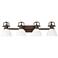 Duncan 4-Light Bath Vanity in Rubbed Bronze with Matte White