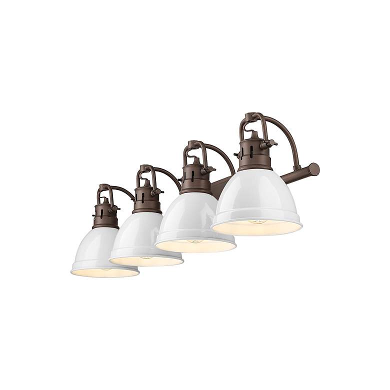 Image 2 Duncan 4-Light Bath Vanity in Rubbed Bronze with White more views