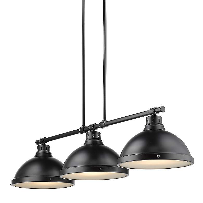 Image 5 Duncan 40 inch Wide 3-Light Linear Pendant in Matte Black with Matte Black more views