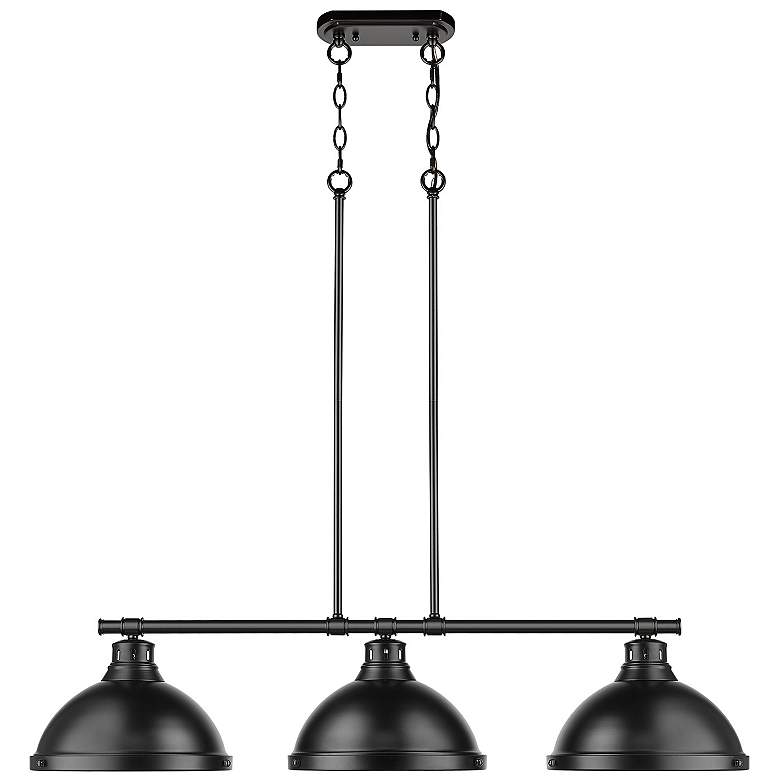 Image 6 Duncan 40 inch Wide 3-Light Linear Pendant in Matte Black with Matte Black more views