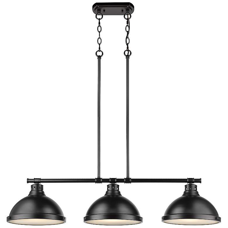 Image 7 Duncan 40 inch Wide 3-Light Linear Pendant in Matte Black with Matte Black more views