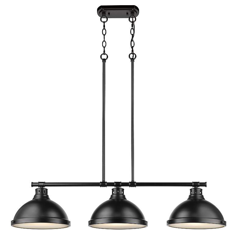 Image 4 Duncan 40" Wide Matte Black 3-Light Linear Pendant more views