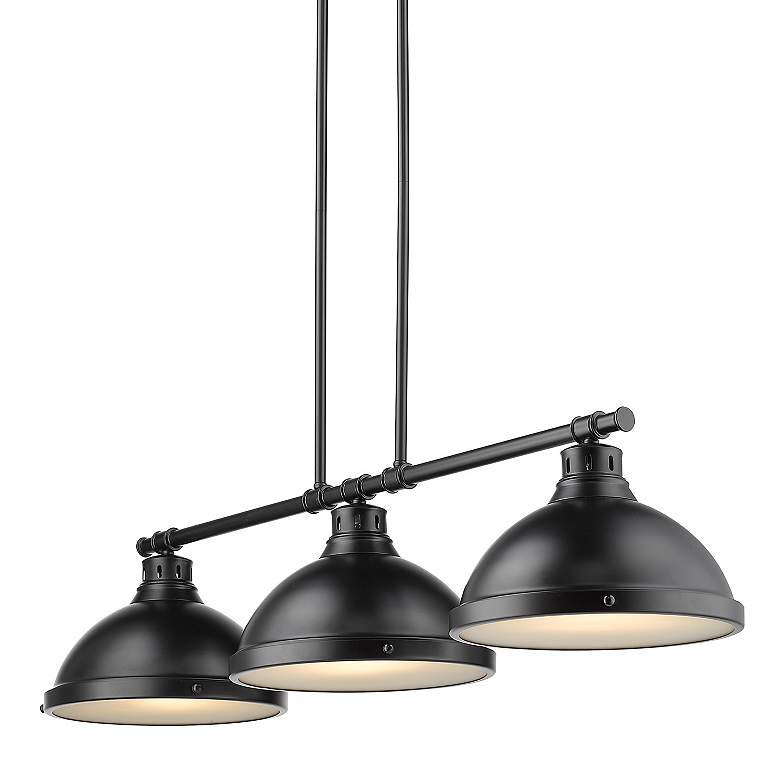 Image 6 Duncan 40" Wide Matte Black 3-Light Linear Pendant more views
