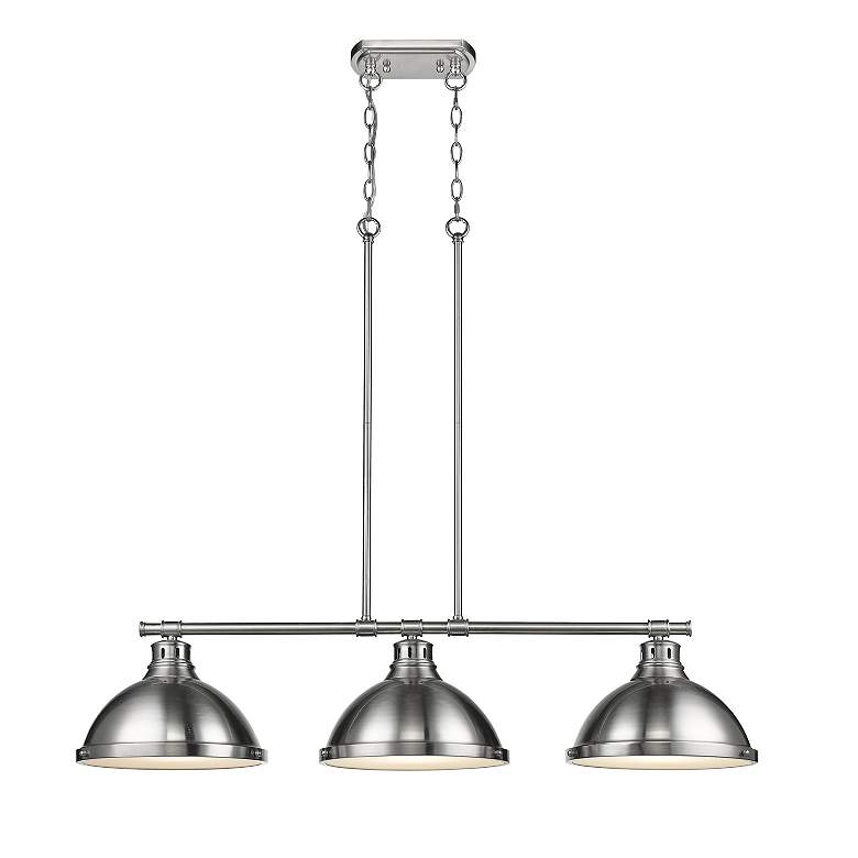 Image 2 Duncan 40" Wide Pewter 3-Light Linear Pendant more views