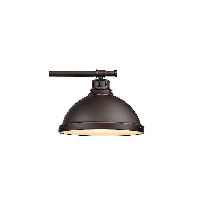 Image 3 Duncan 40" Wide Rubbed Bronze 3-Light Linear Dome Chandelier more views