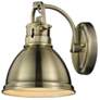 Duncan 6 1/2" Wide Aged Brass 1-Light Wall Sconce with Aged Brass