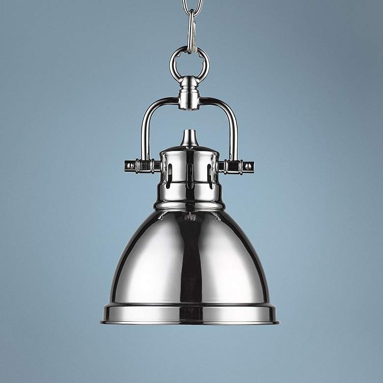 Image 1 Duncan 6 1/2" Wide Chrome Mini Pendant with Chain