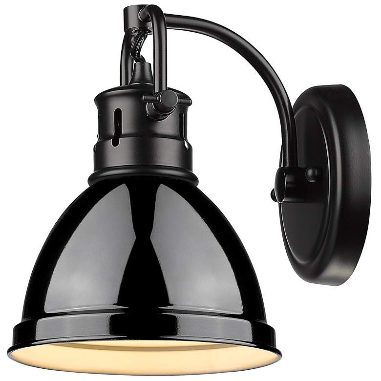 Image 3 Duncan 6 1/2 inch Wide Matte Black 1-Light Wall Sconce with Black more views