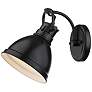 Thumbnail3 of Duncan 6 1/2" Wide Matte Black 1-Light Wall Sconce with Matte Black more views