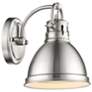 Duncan 6 1/2" Wide Pewter 1-Light Wall Sconce with Pewter