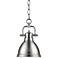 Duncan 6 1/2" Wide Pewter Mini Pendant with Chain