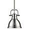 Duncan 6 1/2" Wide Pewter Mini Pendant with Rod
