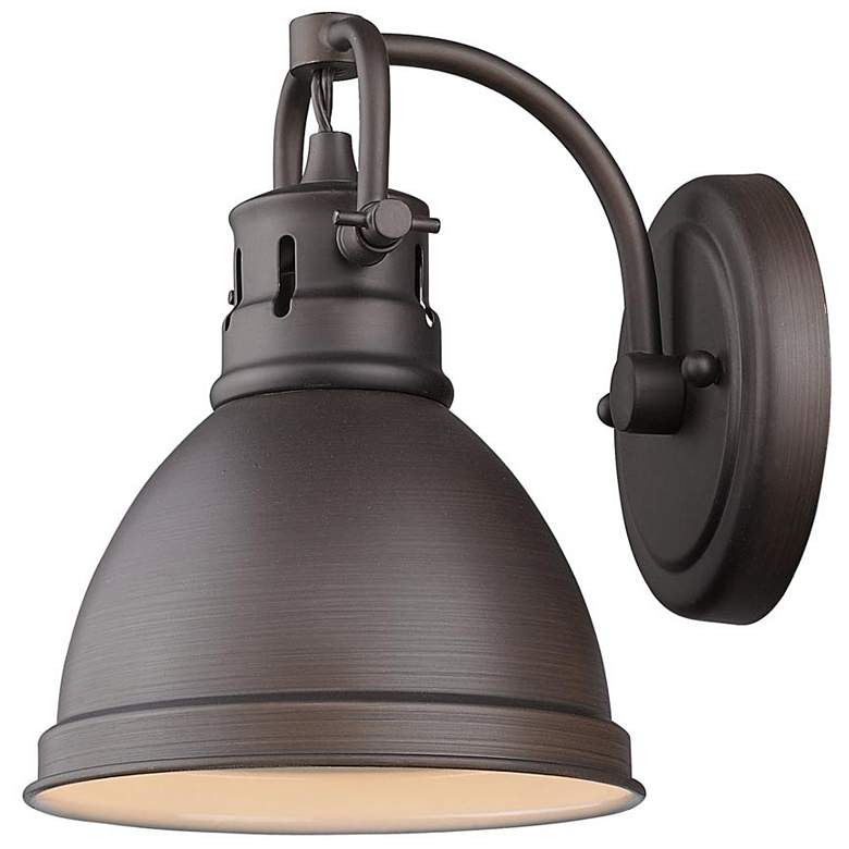 Image 3 Duncan 6 1/2 inch Wide Rubbed Bronze 1-Light Wall Sconce with Rubbed Bronz more views