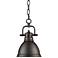Duncan 6 1/2" Wide Rubbed Bronze Mini Pendant with Chain