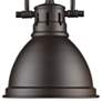 Duncan 6 1/2" Wide Rubbed Bronze Mini Pendant with Chain