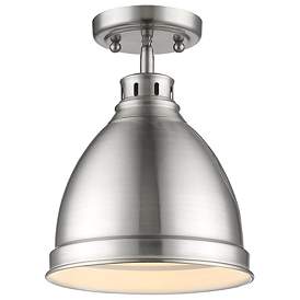 Image1 of Duncan 8 7/8" Wide 1-Light Flush Mount in Pewter with Pewter