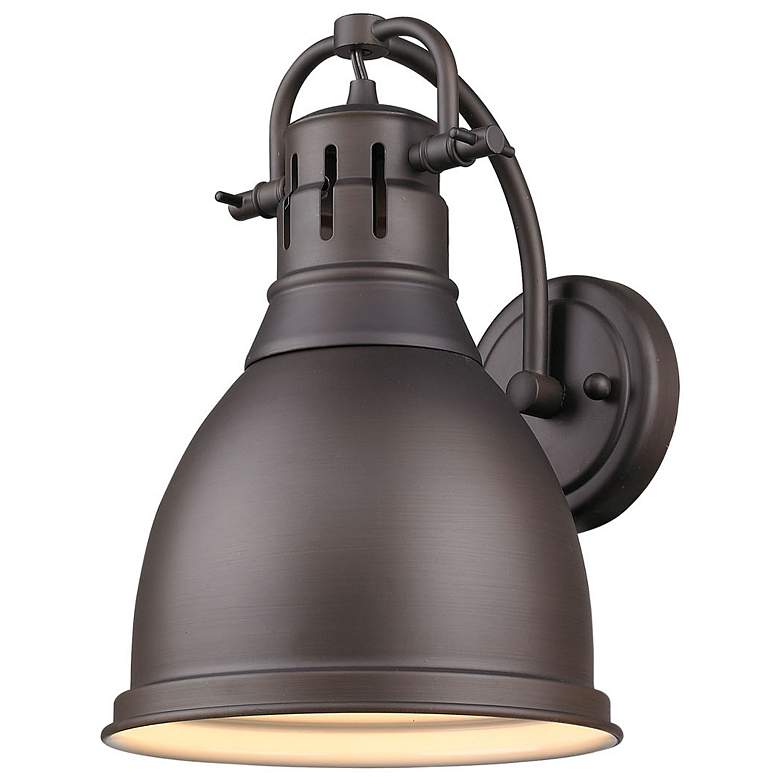 Image 1 Duncan 8 7/8" Wide 1-Light Wall Sconce in Rubbed Bronze