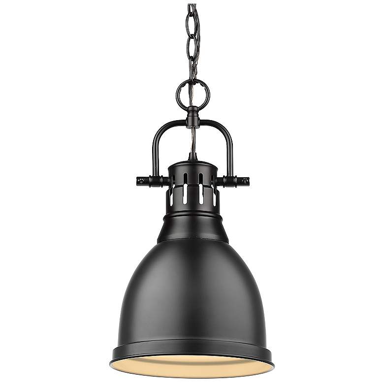 Image 1 Duncan 8 7/8 inch Wide Small Pendant with Chain in Matte Black