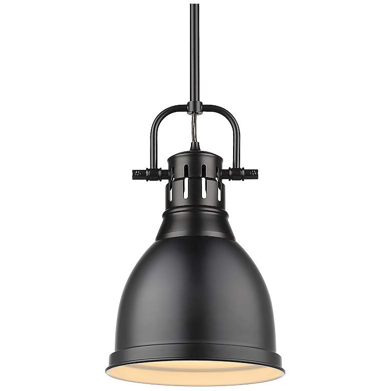 Image 1 Duncan 8 7/8 inch Wide Small Pendant with Rod in Matte Black