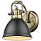 Duncan 8 1/2" High Aged Brass Wall Sconce
