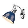 2_Duncan 8 1/2" High Chrome and Navy Blue Wall Sconce more views
