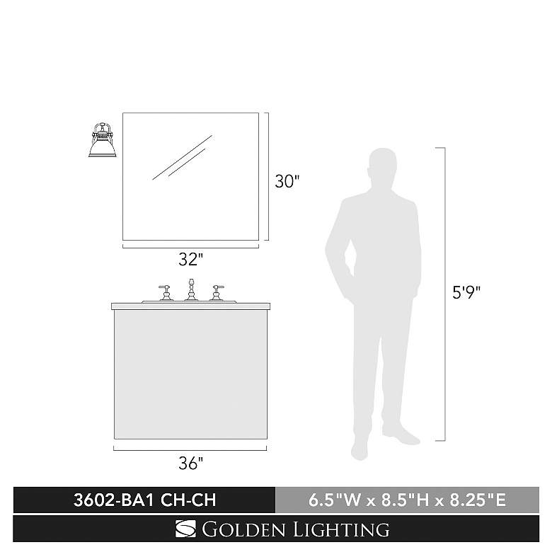 Image 5 Duncan 8 1/2" High Chrome Wall Sconce more views