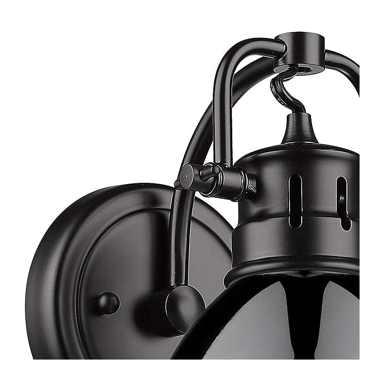Image 2 Duncan 8 1/2" High Matte Black Wall Sconce more views