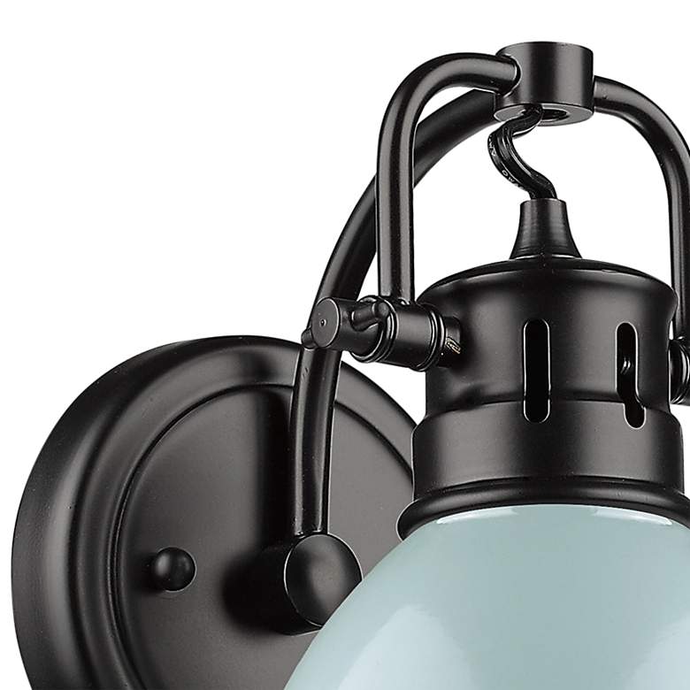 Image 2 Duncan 8 1/2" High Matte Black Wall Sconce more views