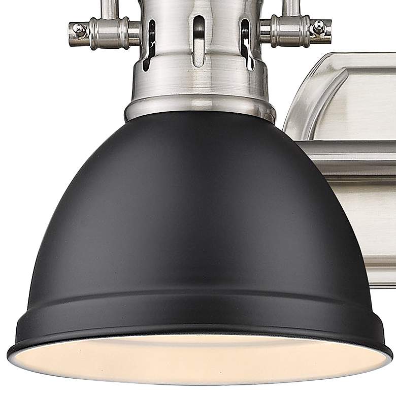 Image 2 Duncan 8 1/2" High Pewter Black 2-Light Wall Sconce more views