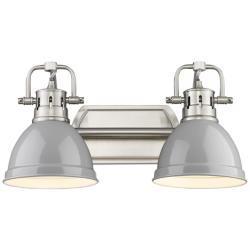 Duncan 8 1/2&quot; High Pewter Gray 2-Light Wall Sconce