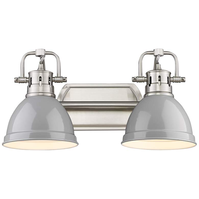 Image 1 Duncan 8 1/2" High Pewter Gray 2-Light Wall Sconce