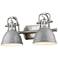 Duncan 8 1/2" High Pewter Gray 2-Light Wall Sconce