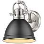 1_Duncan 8 1/2" High Pewter Wall Sconce w/ Matte Black Shade